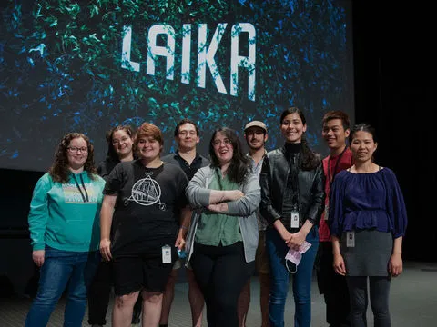 A group of interns standing together