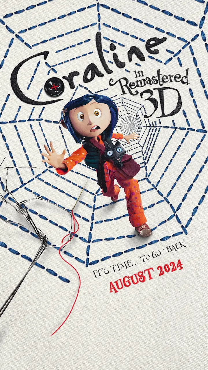 Coraline 3D 15th anniversary poster