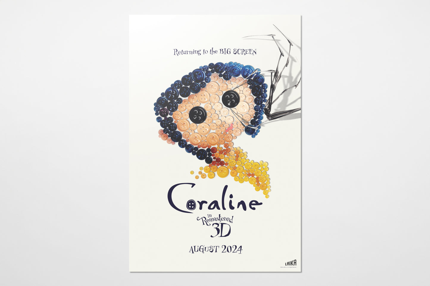 Coraline Button Art Anniversary Poster