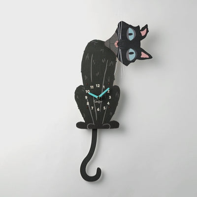 Coraline Cat Pendulum Clock