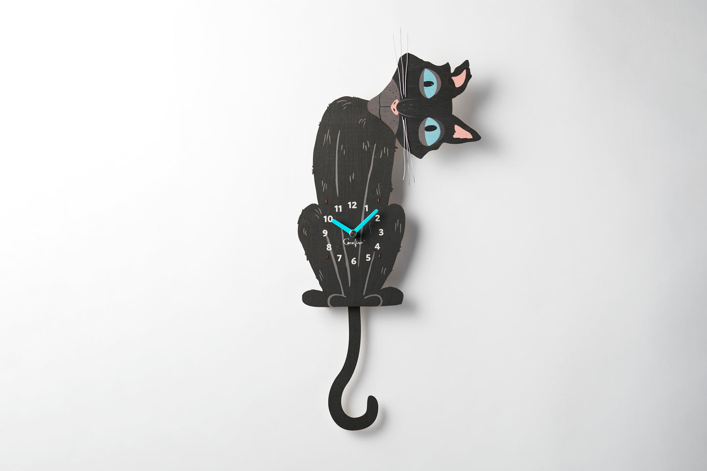 Coraline Cat Pendulum Clock