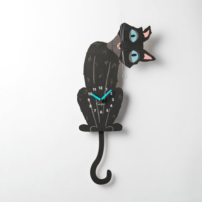 Coraline Cat Pendulum Clock